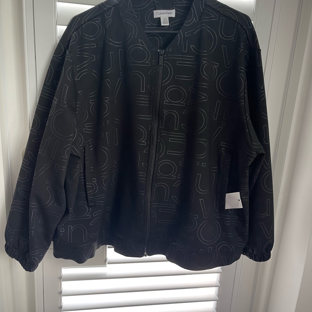 Calvin Klein Black Logo Bomber Jacket
